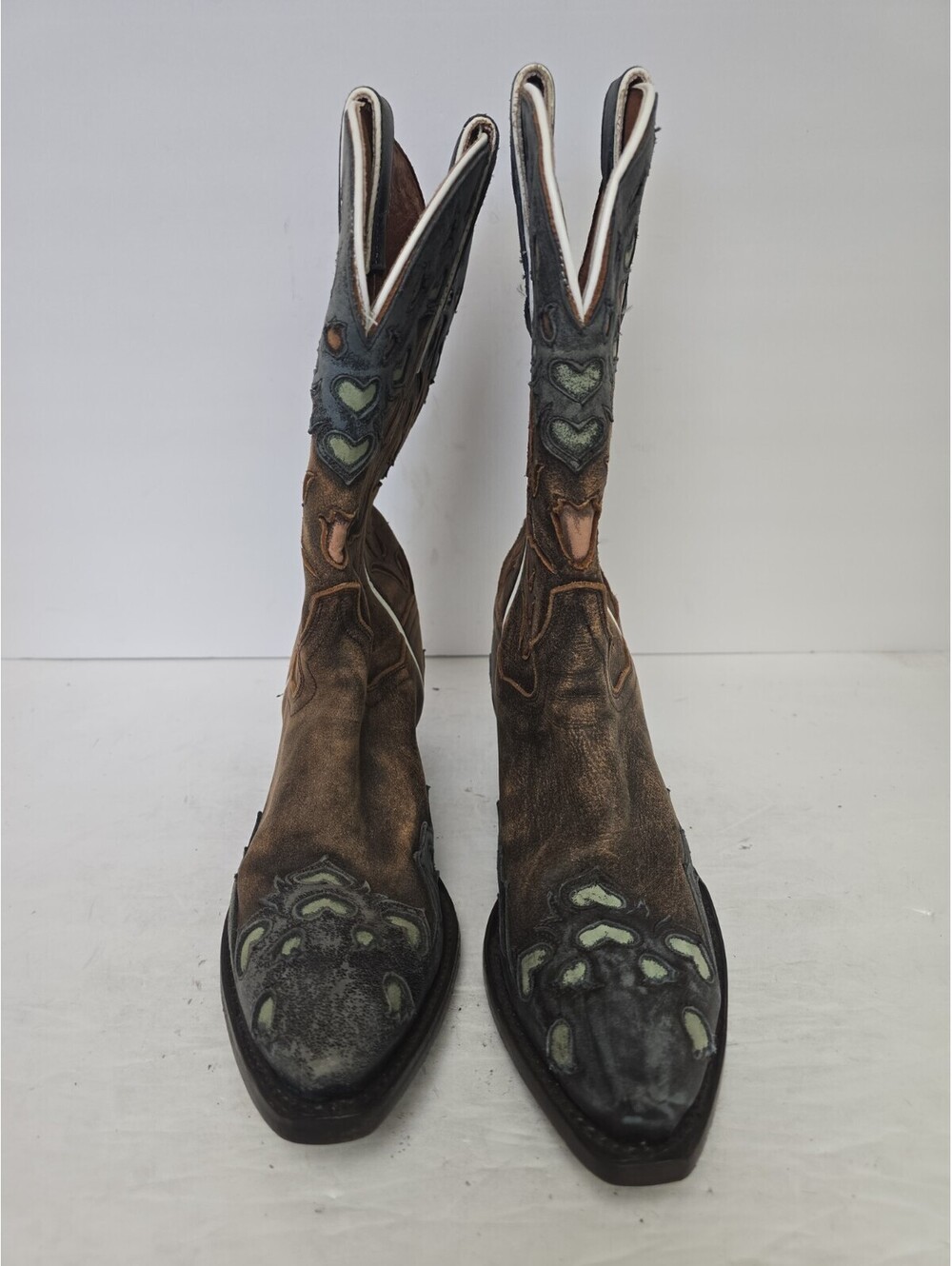 Dan Post Women's DP4362 Humming Bird Heart & Floral Snip Toe Western Boot 8M - Picture 5 of 7